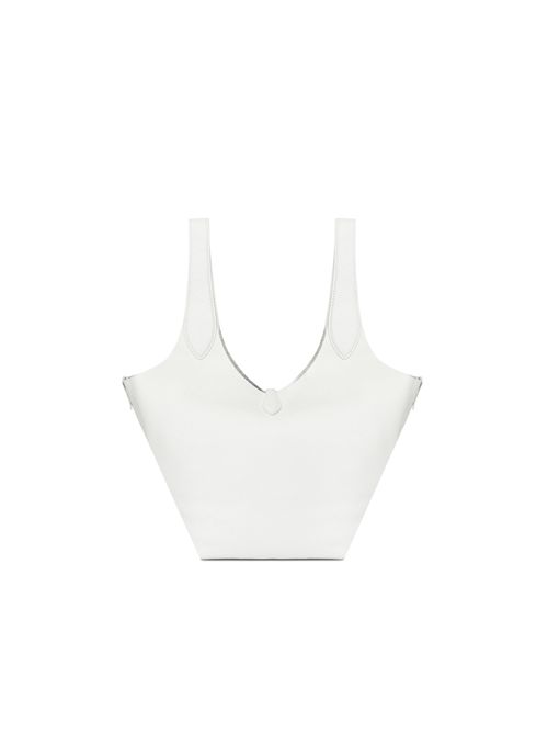 Borsa Tote in pelle con ricamo Polo Pony White POLO RALPH LAUREN | 428938031012